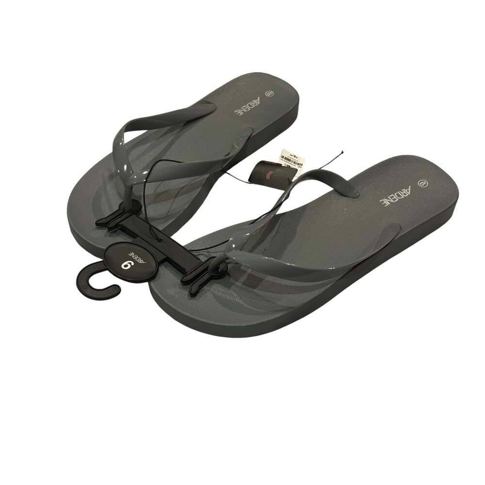 Ardene Flip Flops Size 9 Grey Flexible Jelly Sandals New